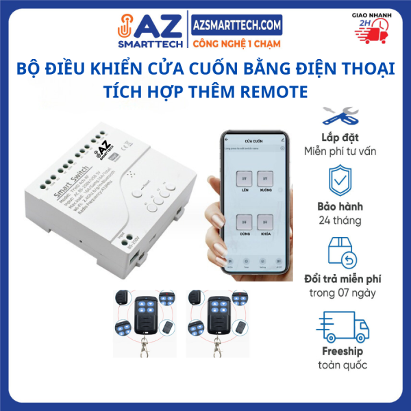 Bộ điều khiển cửa cuốn bằng điện thoại