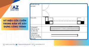 Ký hiệu cửa cuốn trong bản vẽ xây dựng công trình