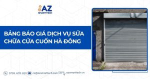 Bảng báo giá dịch vụ sửa chữa cửa cuốn Hà Đông