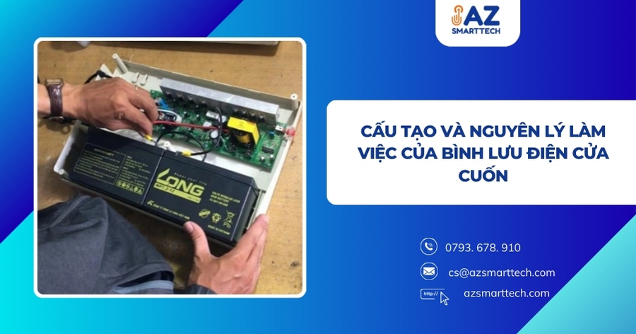 Cấu tạo và nguyên lý làm việc của bình lưu điện cửa cuốn