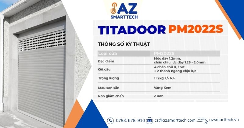 Cửa Cuốn Đức Khe Thoáng Titadoor PM2022S