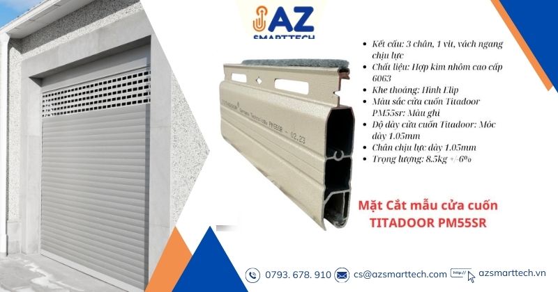 Cửa Cuốn Đức Khe Thoáng Titadoor PM55SR