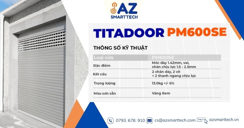 Cửa Cuốn Đức Khe Thoáng Titadoor PM600SE 