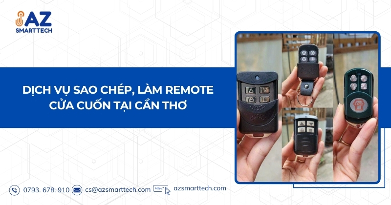 Dịch vụ sao chép, làm remote cửa cuốn tại Cần Thơ
