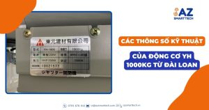 Các thông số kỹ thuật của động cơ YH 1000kg từ Đài Loan