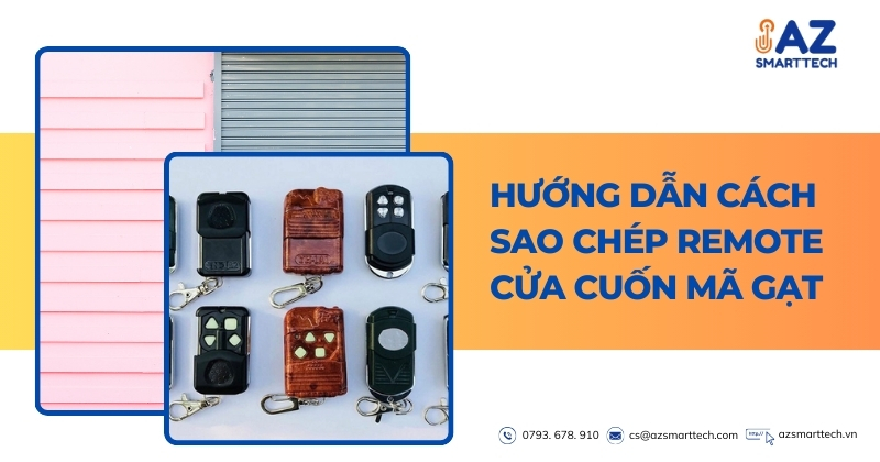 Hướng dẫn cách sao chép remote cửa cuốn mã gạt