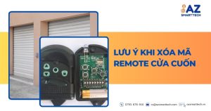 Lưu ý khi xóa mã remote cửa cuốn