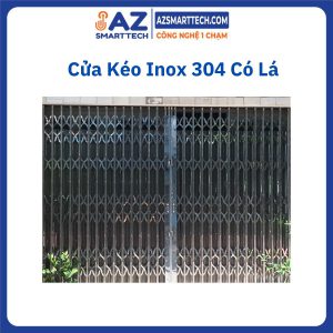 Cửa Kéo Inox 304 Có Lá