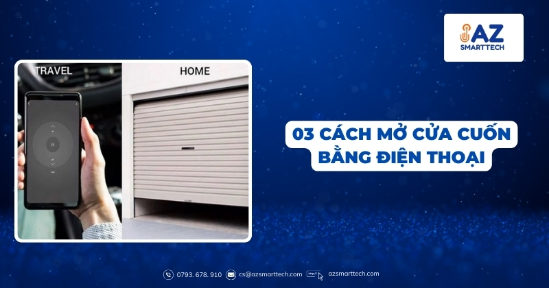 03 cách mở cửa cuốn bằng điện thoại