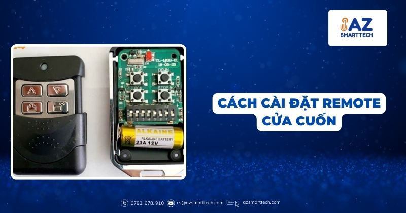 Cách cài đặt remote cửa cuốn
