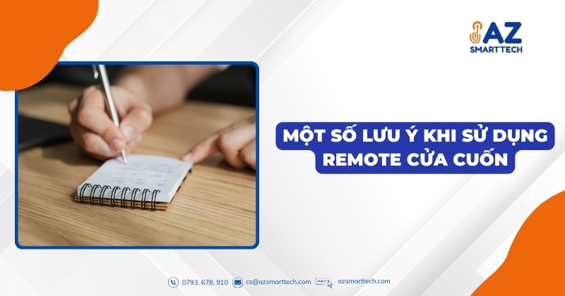 Một số lưu ý khi sử dụng remote cửa cuốn