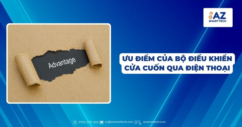 Ưu điểm của bộ điều khiển cửa cuốn qua điện thoại