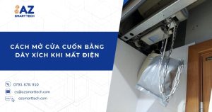 Cách mở cửa cuốn bằng dây xích khi mất điện