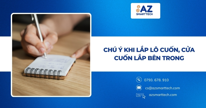 Chú ý khi lắp lô cuốn, cửa cuốn lắp bên trong