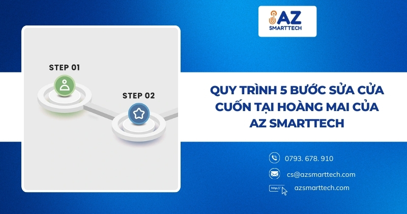 Quy trình 5 bước sửa cửa cuốn tại Hoàng Mai của AZ Smarttech