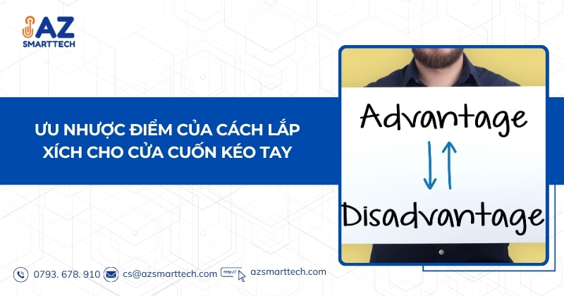 Ưu nhược điểm của cách lắp xích cho cửa cuốn kéo tay