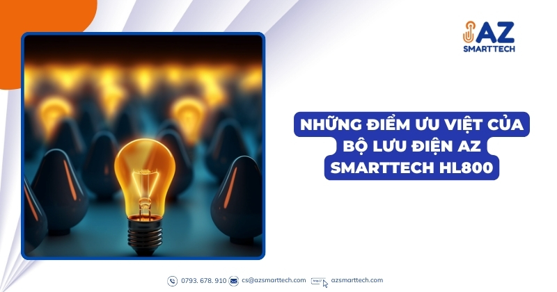 Bình Lưu Điện Cửa Cuốn HL800 5 Những Điểm Ưu Việt của Bộ Lưu Điện AZ SMARTTECH HL800