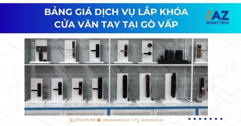 Bảng giá dịch vụ lắp khóa cửa vân tay tại Gò Vấp