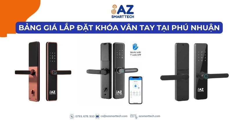 Bảng giá lắp đặt khóa cửa vân tay quận phú nhuận
