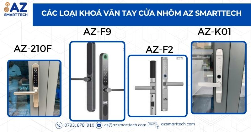 Các loại khóa vân tay cửa nhôm AZ SMARTTECH