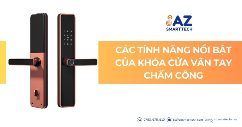 Khóa Cửa Vân Tay Chấm Công Mới Nhất 2025 2 Các tính năng nổi bật của khóa vân tay chấm công