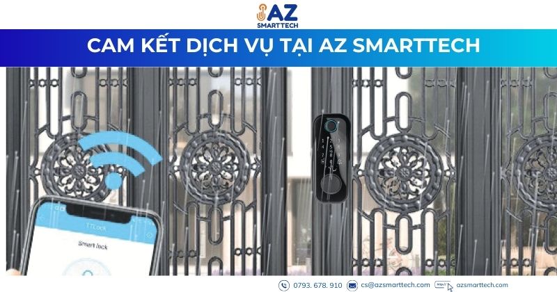 Lắp Đặt Khóa Cửa Vân Tay Quận 5 – An Toàn, Nhanh Gọn, Chính Hãng 7 Cam kết dịch vụ tại az smarttech