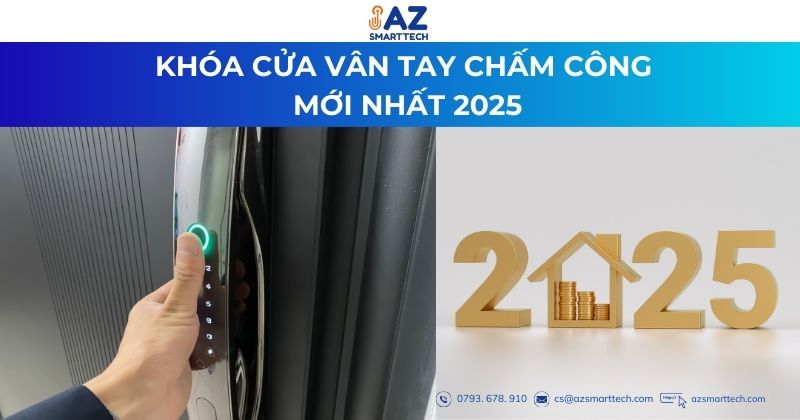 Khóa Cửa Vân Tay Chấm Công Mới Nhất 2025 1 Khóa cửa vân tay chấm công mới nhất 2025