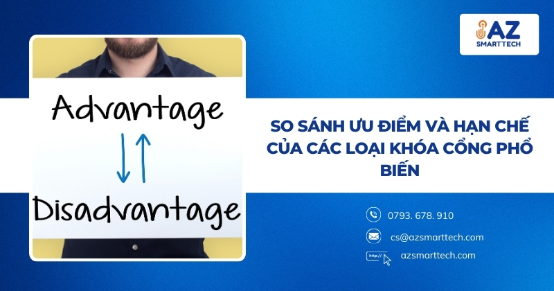 So sánh ưu điểm và hạn chế của các loại khóa cổng phổ biến