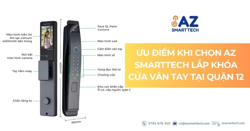 Ưu điểm khi chọn az smarttech lắp cửa khó vân tay tại quận 12