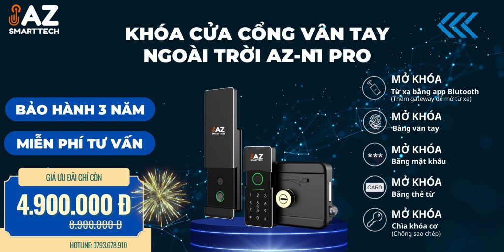 KHOA CUA CONG VAN TAY NGOAI TROI AZ N1 PRO