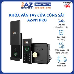 Khoá cổng vân tay ngoài trời 2 chiều chống nước AZ-N1 Pro