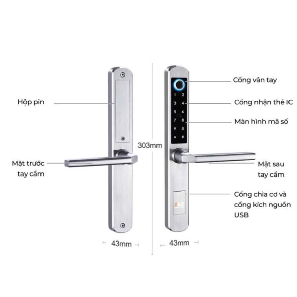 Khoa van tay cua nhom AZ SMARTTECH A210 3