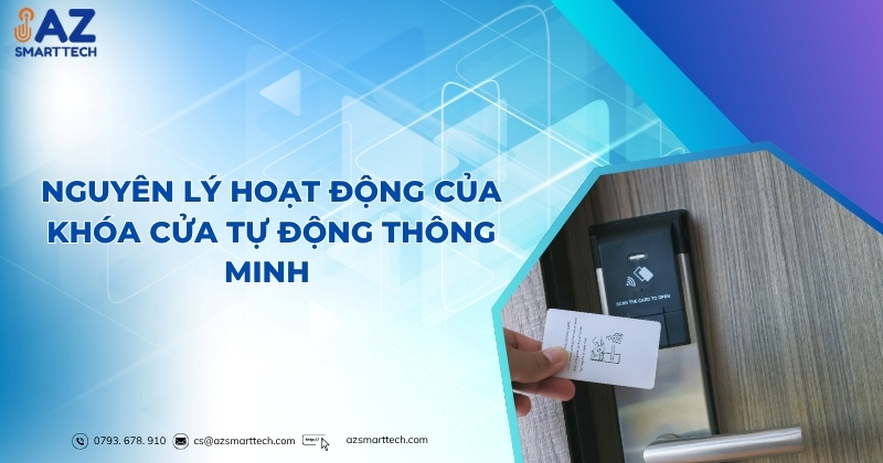 Khoá cửa tự động vân tay thông minh chính hãng 2 Nguyên lý hoạt động của Khóa cửa tự động thông minh