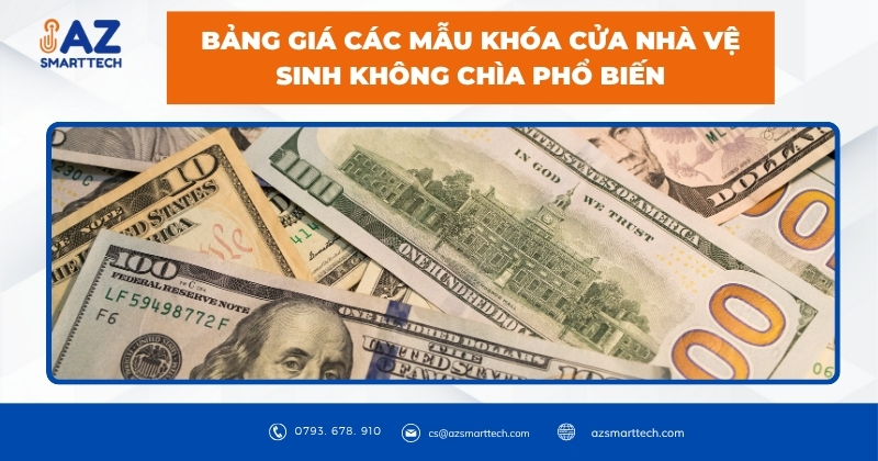 Mẫu khóa cửa nhà vệ sinh không chìa phổ biến kèm bảng giá 6 Bảng giá các mẫu khóa cửa nhà vệ sinh không chìa phổ biến