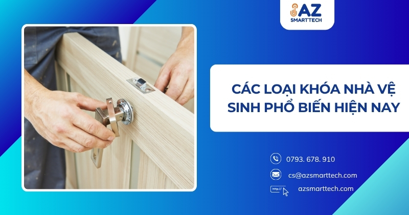 Mẫu khóa cửa nhà vệ sinh không chìa phổ biến kèm bảng giá 3 Các loại khóa nhà vệ sinh phổ biến hiện nay