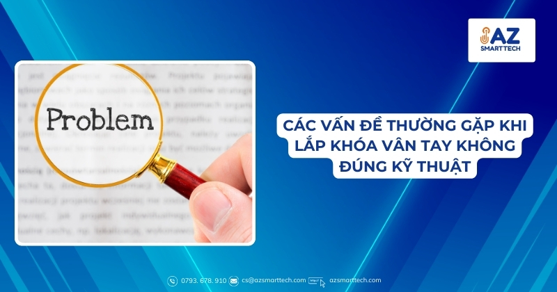 Các vấn đề thường gặp khi lắp khóa vân tay không đúng kỹ thuật