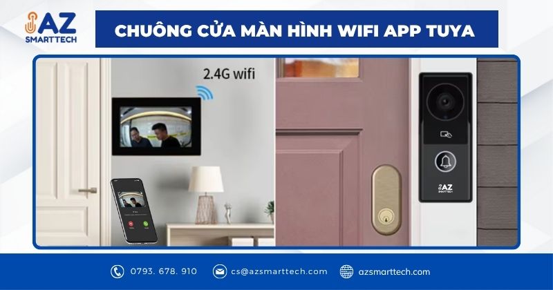 Chuông cửa màn hình wifi app Tuya Smart AZ-KW06 22 Chuông cửa màn hình wifi app Tuya