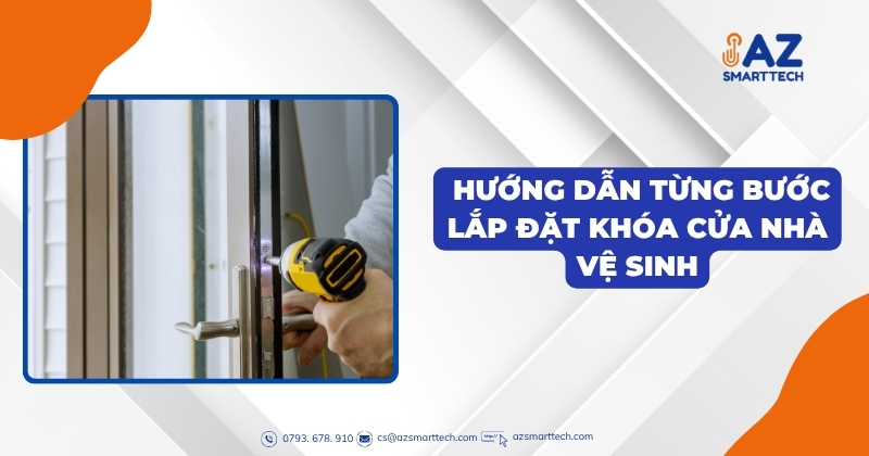 Mẫu khóa cửa nhà vệ sinh không chìa phổ biến kèm bảng giá 7 Hướng dẫn từng bước lắp đặt khóa cửa nhà vệ sinh