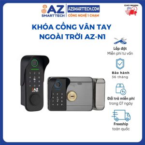 Khoá cổng vân tay ngoài trời 2 chiều chống nước AZ SMARTTECH