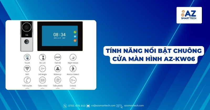 Tính năng nổi bật chuông cửa màn hình AZ-KW06