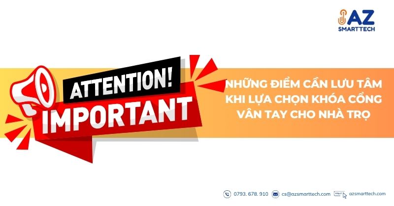 Những điểm cần lưu ý khi lựa chọn khóa cổng vân tay cho nhà trọ