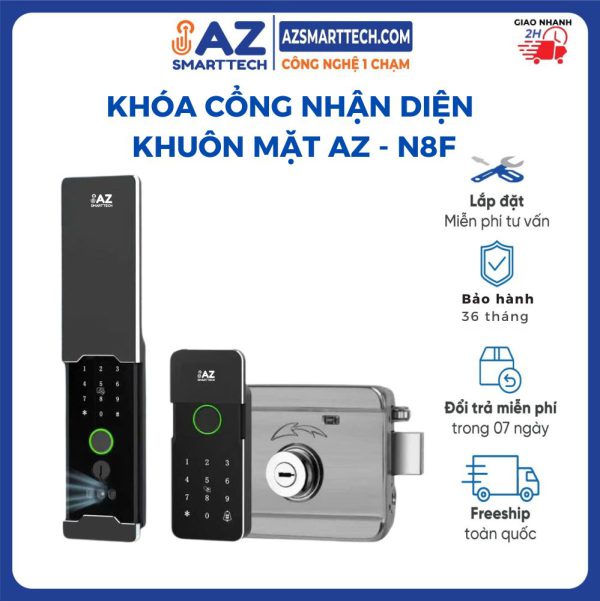 Khóa cổng vân tay nhận diện khuôn măt Face ID