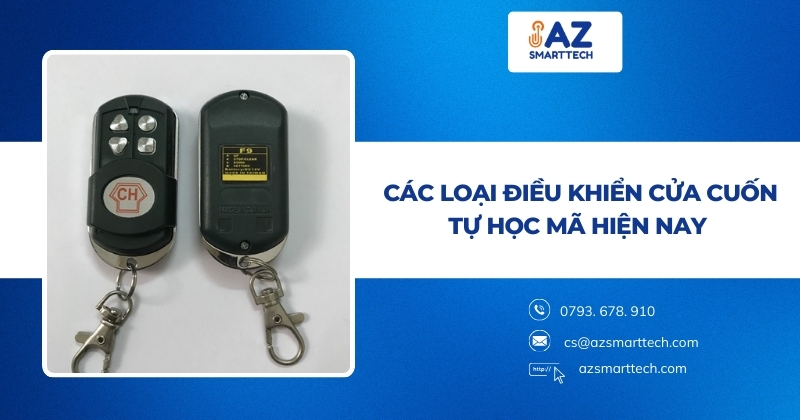 Các loại điều khiển cửa cuốn tự học mã hiện nay 