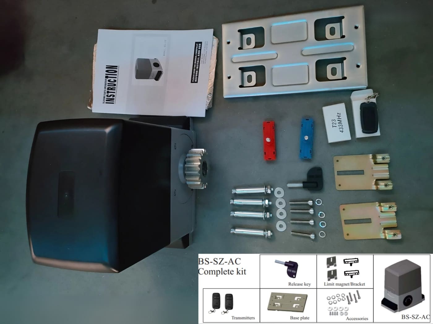 Trọn bộ cổng trượt tự động Bisen BS-SZ-2000-AC